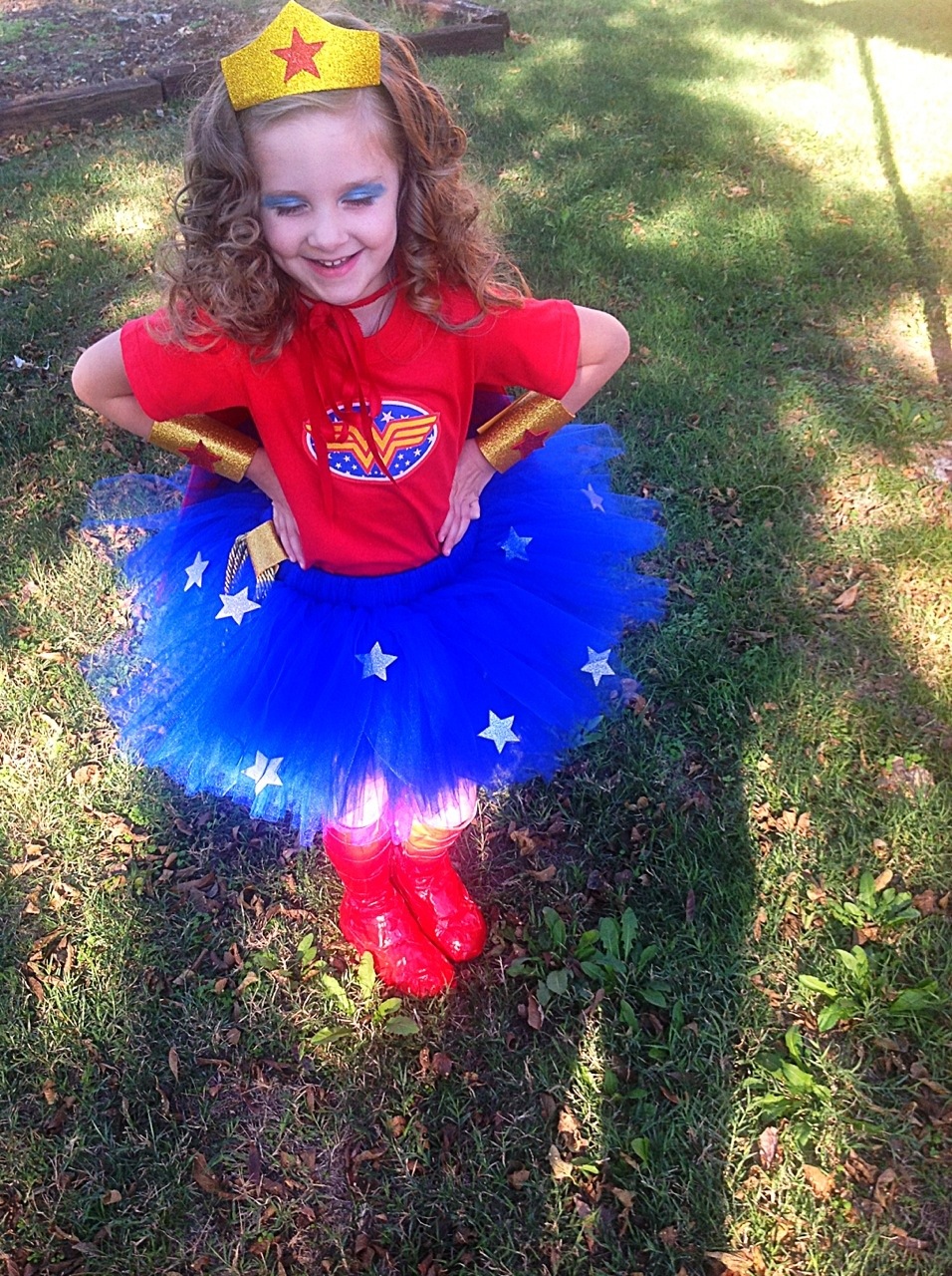 homemade supergirl tutu costume