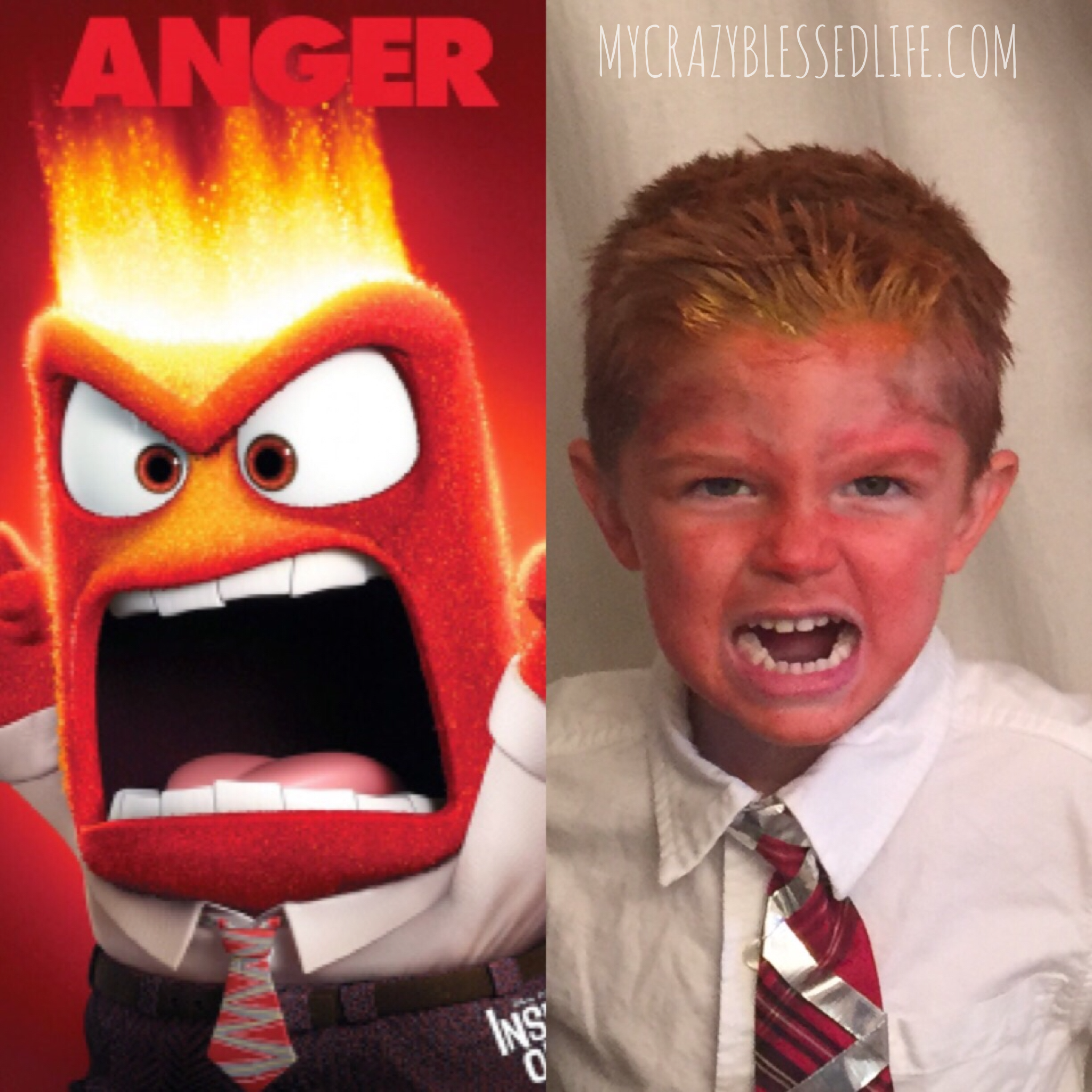 Disney Pixar Inside Out Angry Face Halloween Custom Squad 